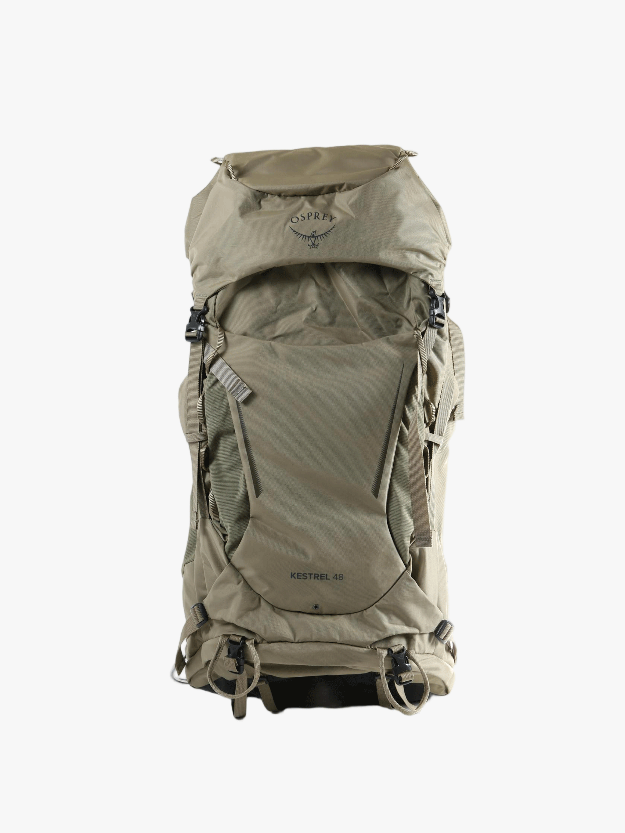 Tan bag, front view