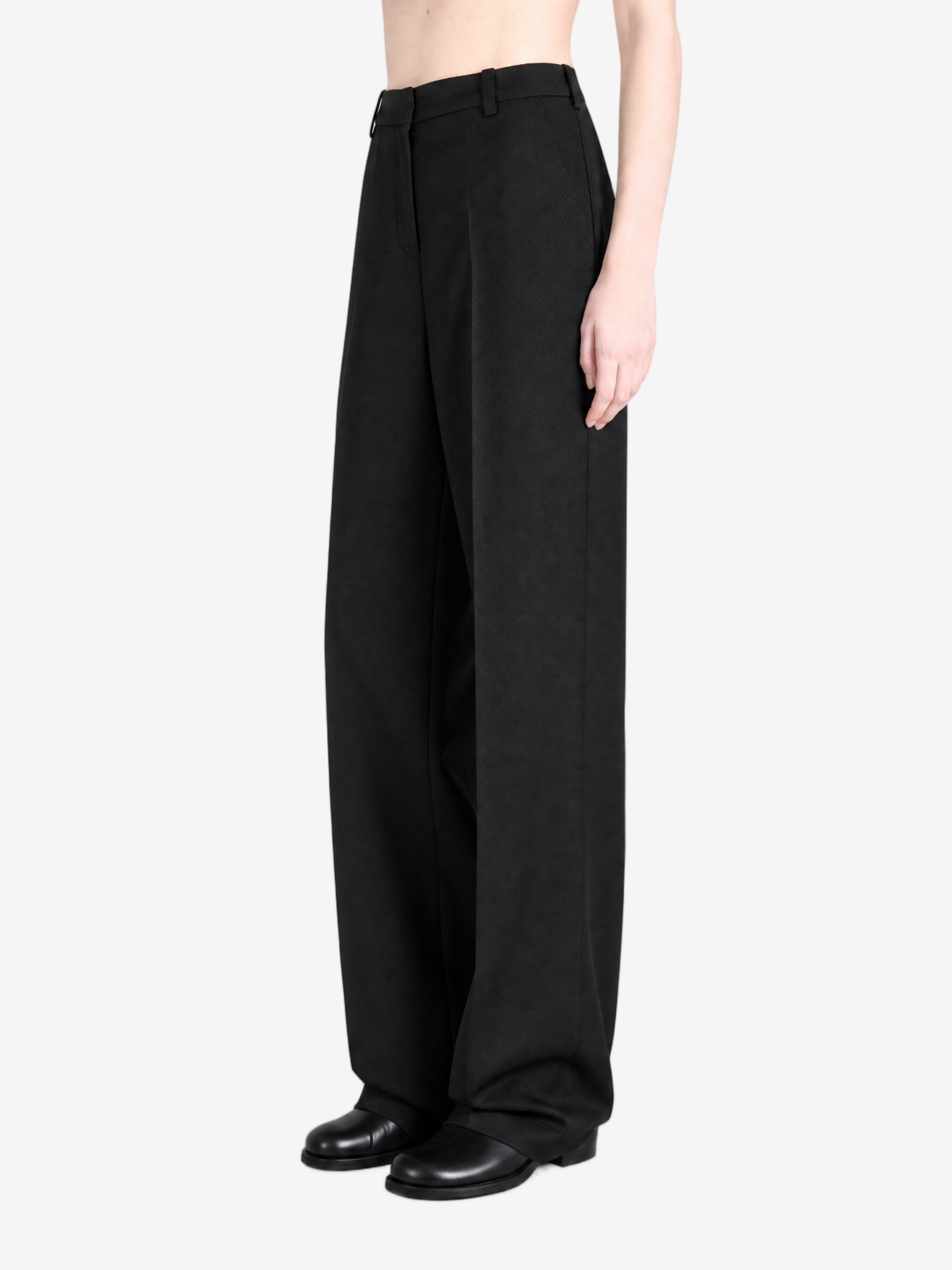 Black pants, full body view