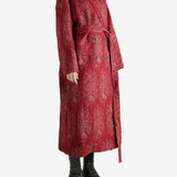 Red jackets worn by a person, showing the jackets fit