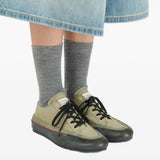 Green shoes, front view