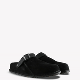Black sandals, front view
