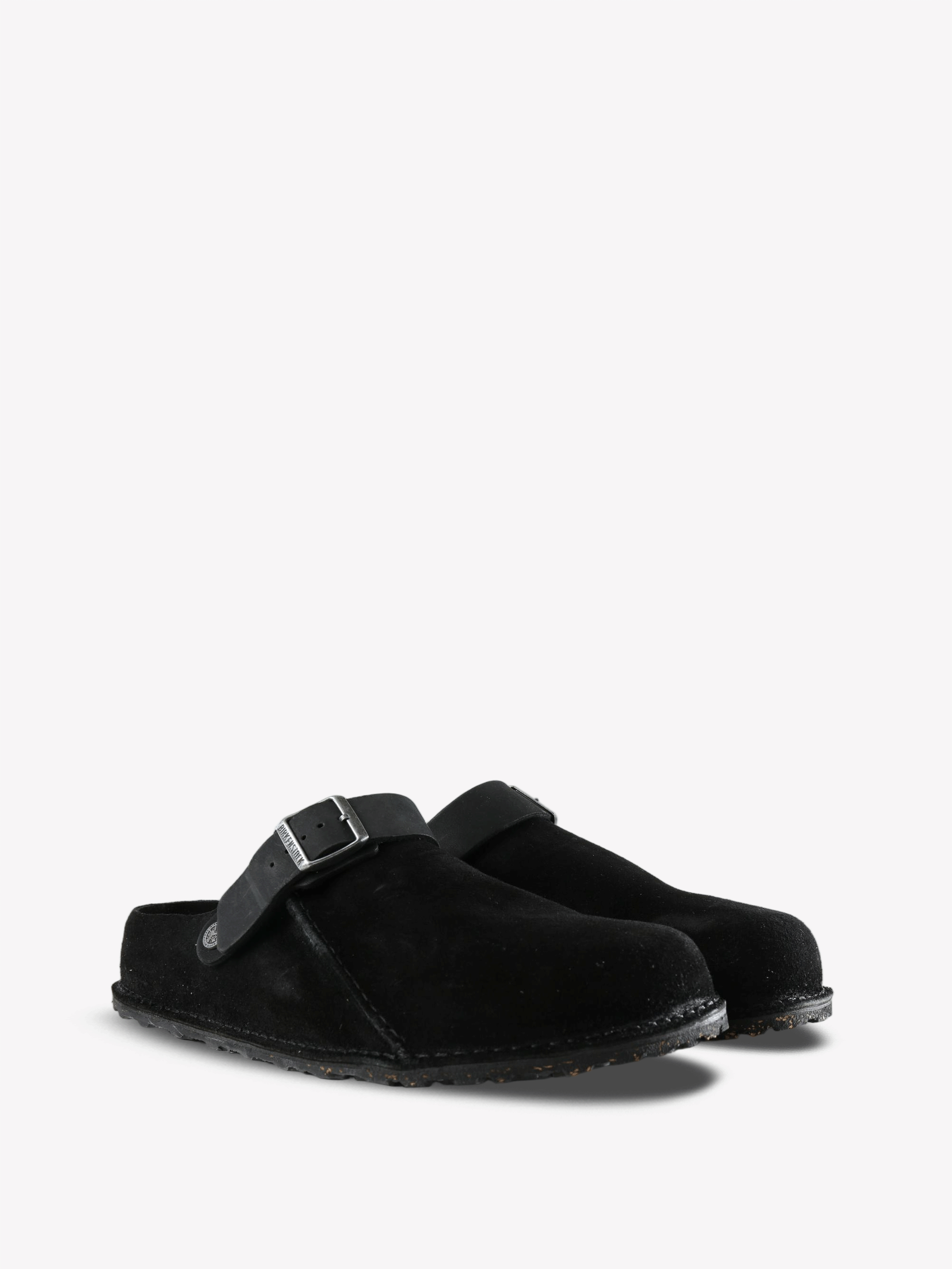 Black sandals, front view