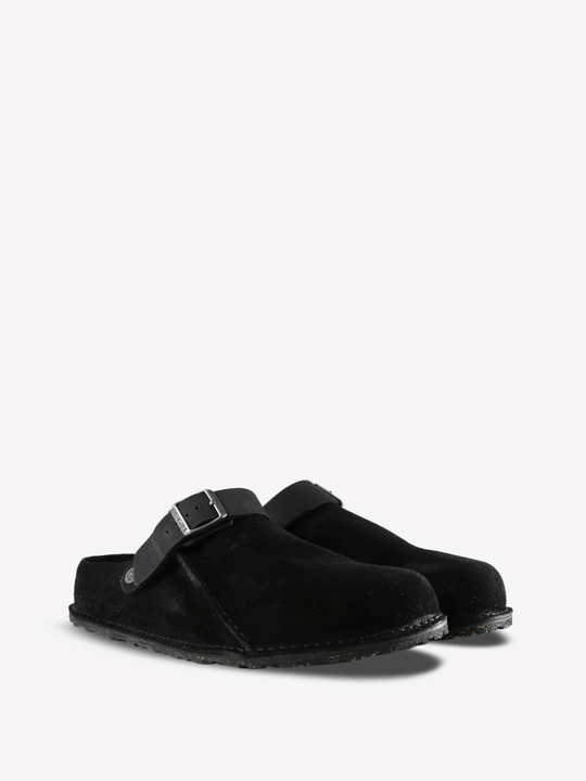 Black sandals, front view