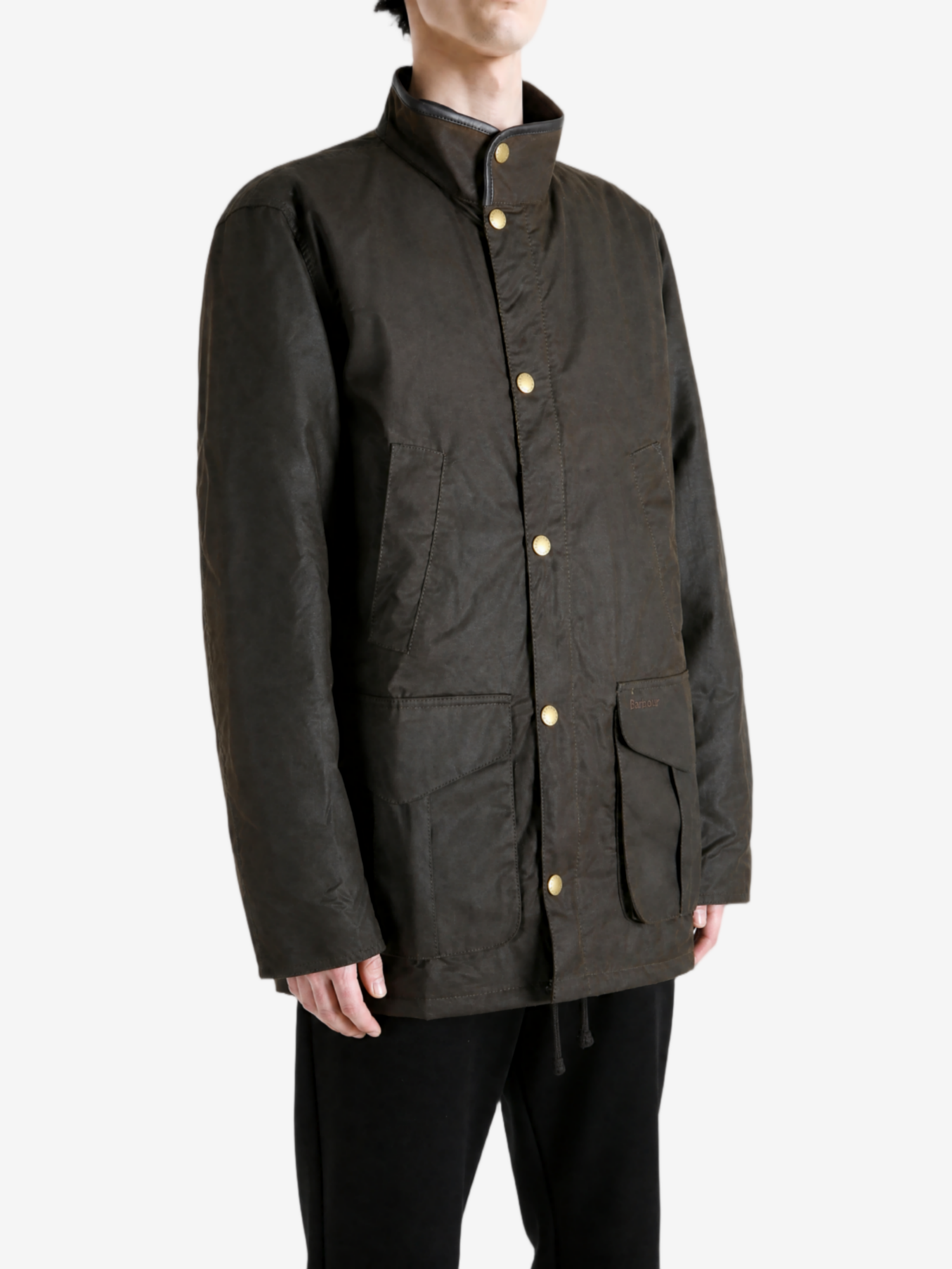 Brown jacket, full body view