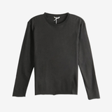 AURALEE - Women Soft Smooth Wool Stripe Jersey Long Sleeve Tee