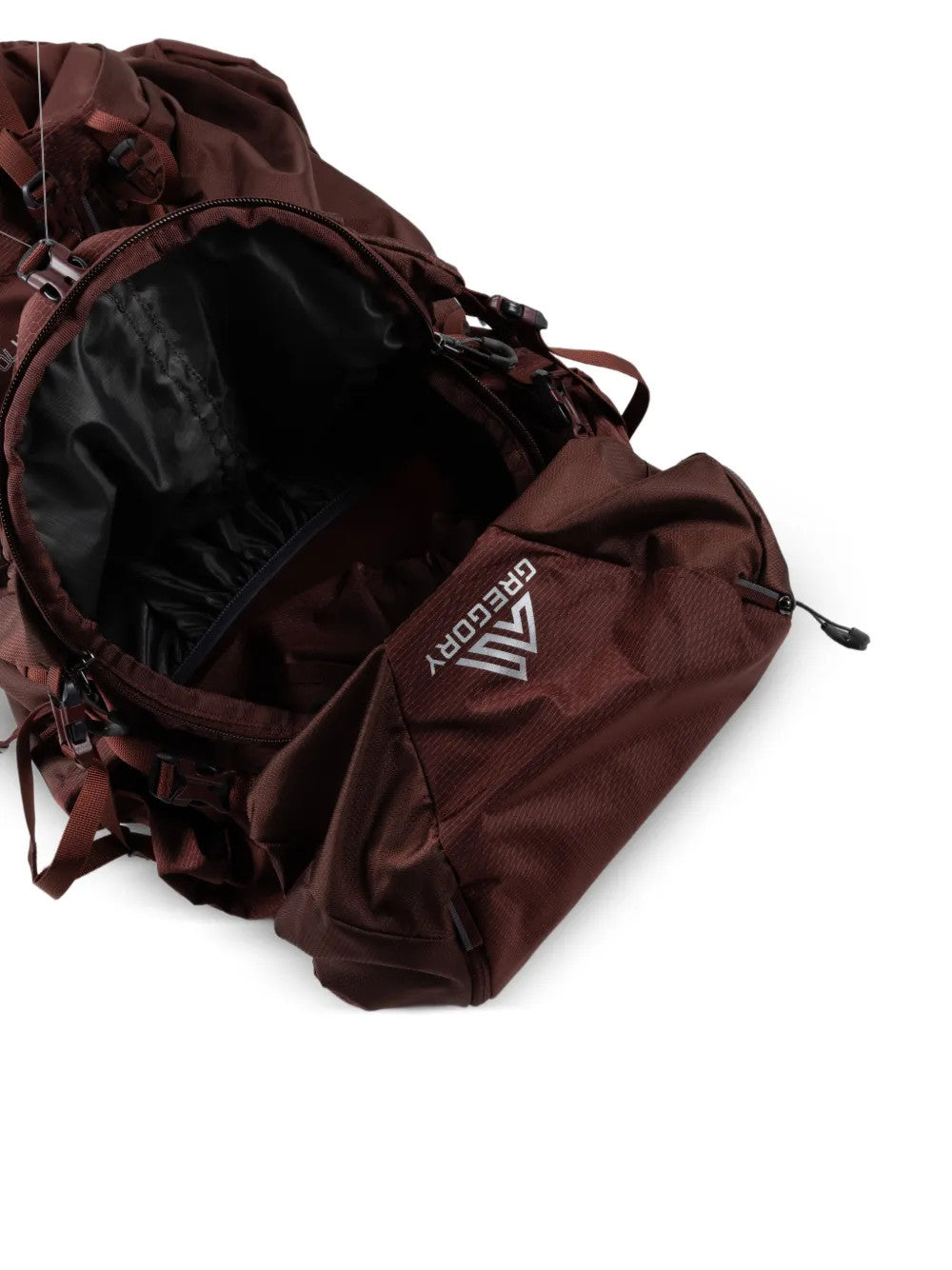 Burgundy bag, front view