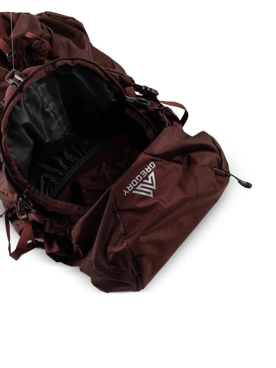 Burgundy bag, front view