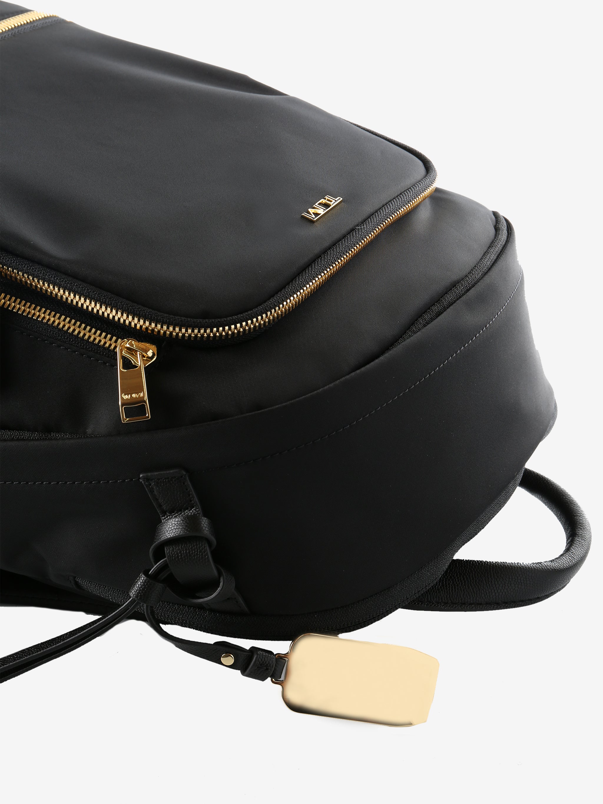 Close up of black bags, showing texture of the Nylon fabric