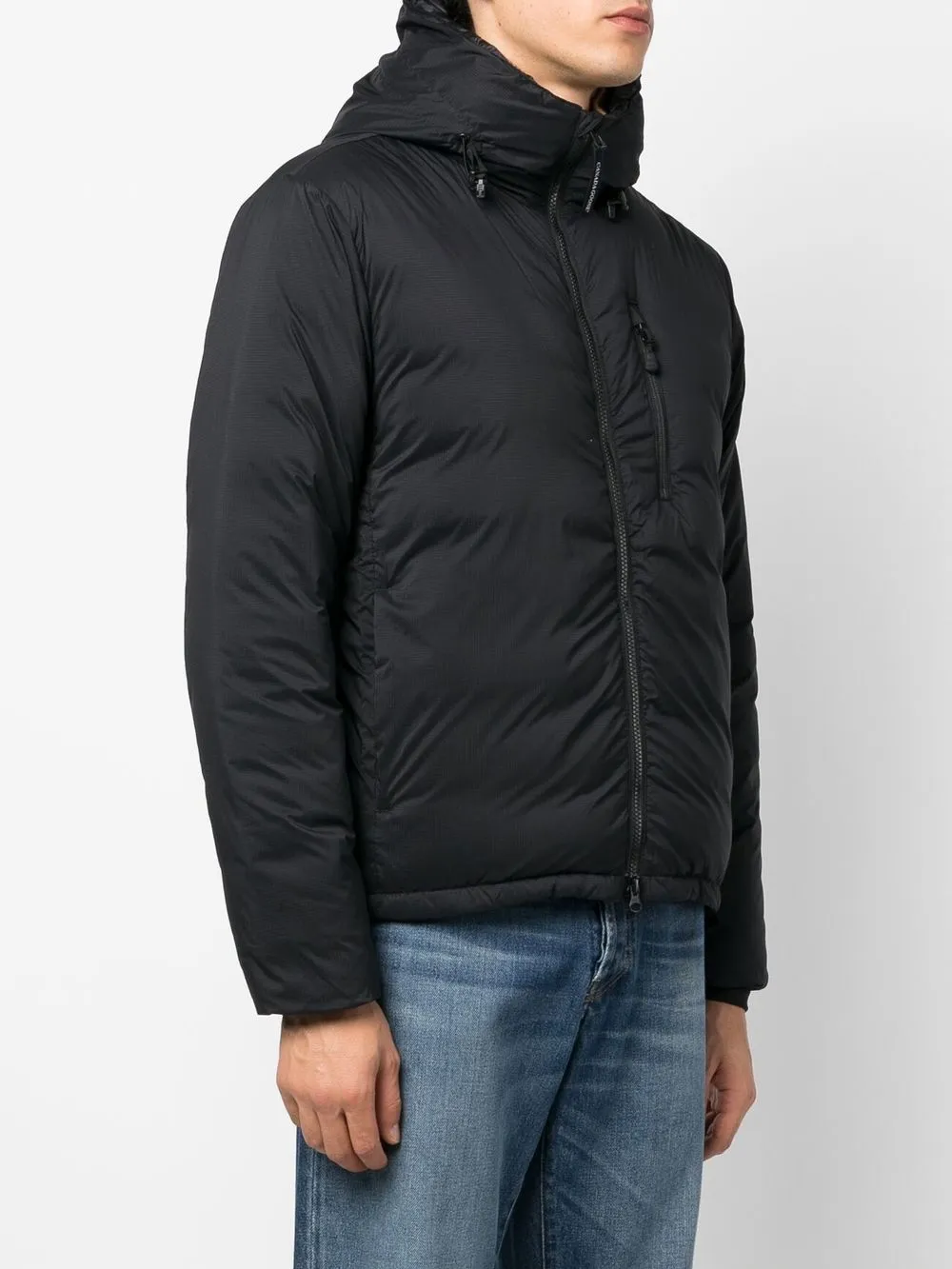 Black hoodie, full body view