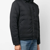 Black hoodie, full body view