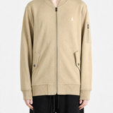 Tan jacket, full body view