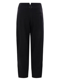 Y'S - Women Wool Double Tuck Wide Pants