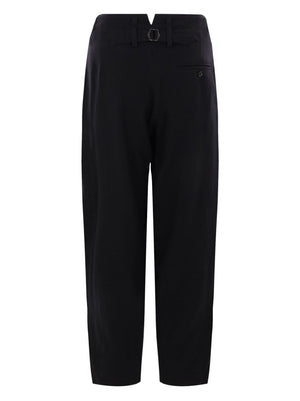 Y'S - Women Wool Double Tuck Wide Pants