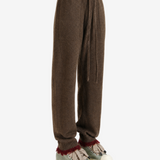 Brown pants, full body view