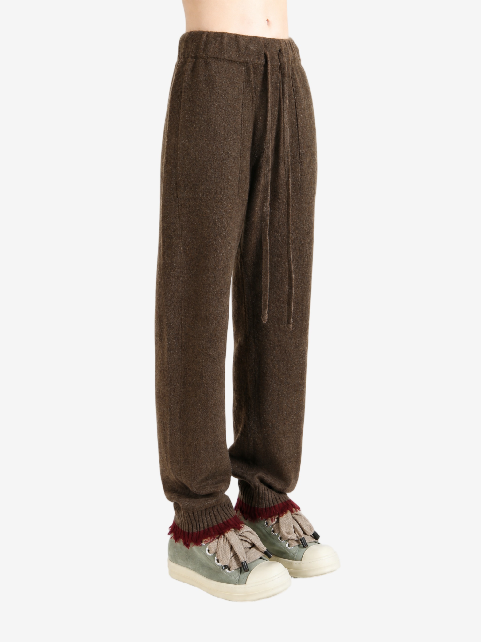 Brown pants, full body view