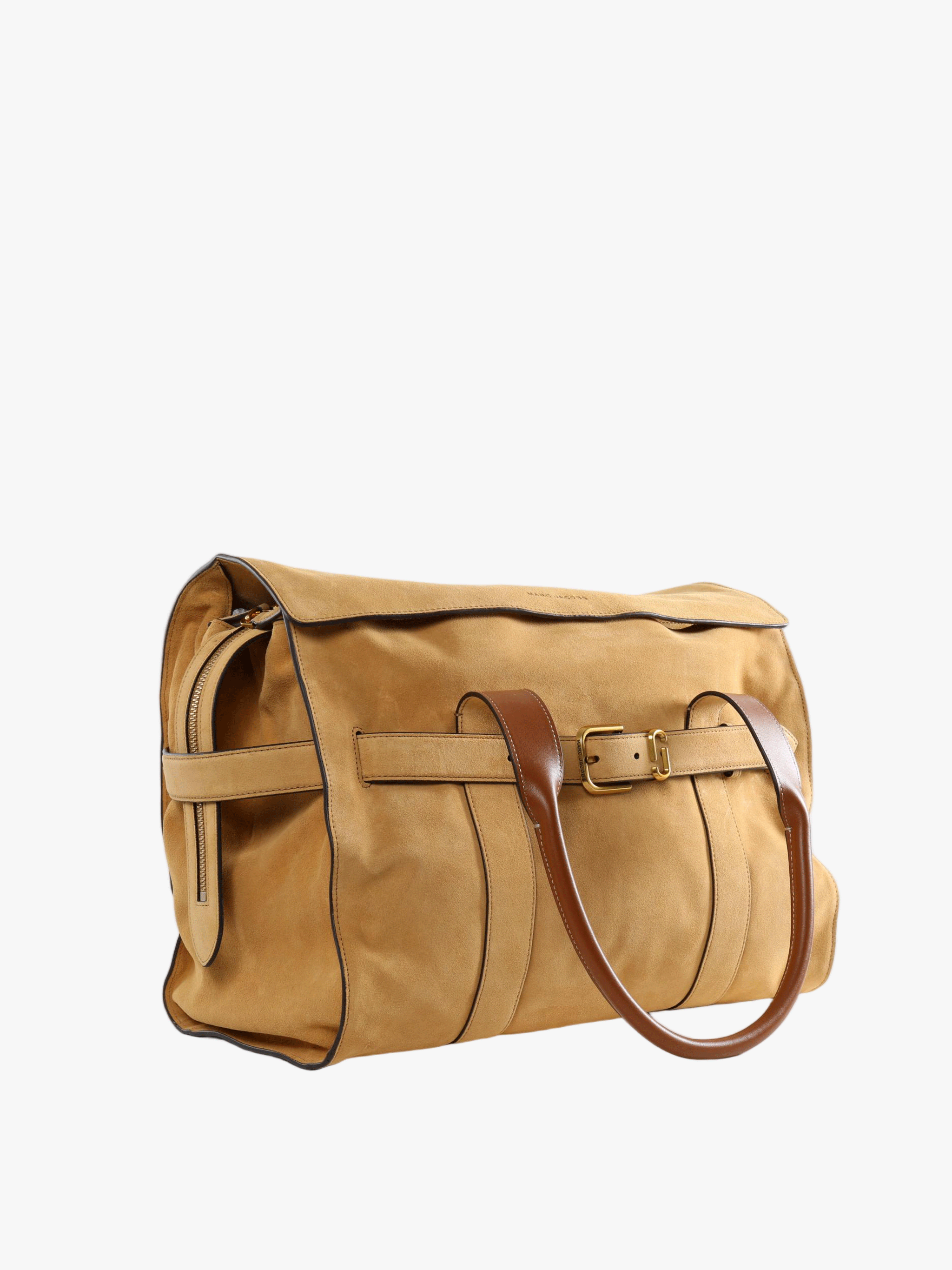 Tan bag, side view