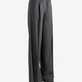 Grey pants worn by a person, showing the pants fit