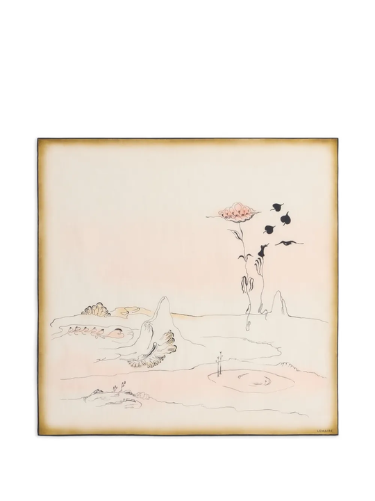 Tan scarves, front view