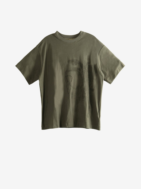 Green t-shirt, front view