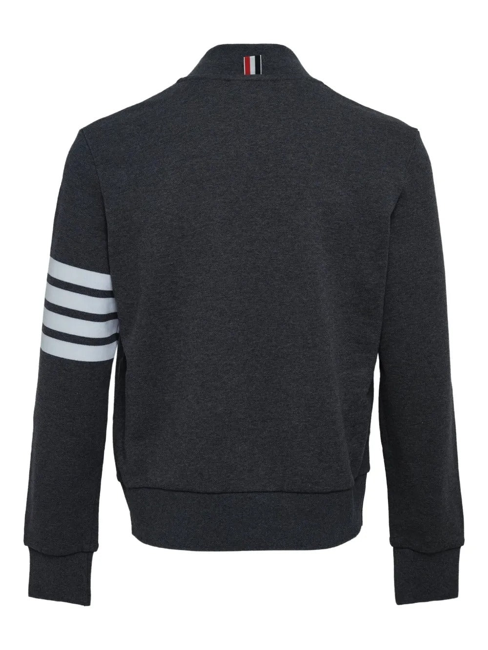 Grey knitwear, back view