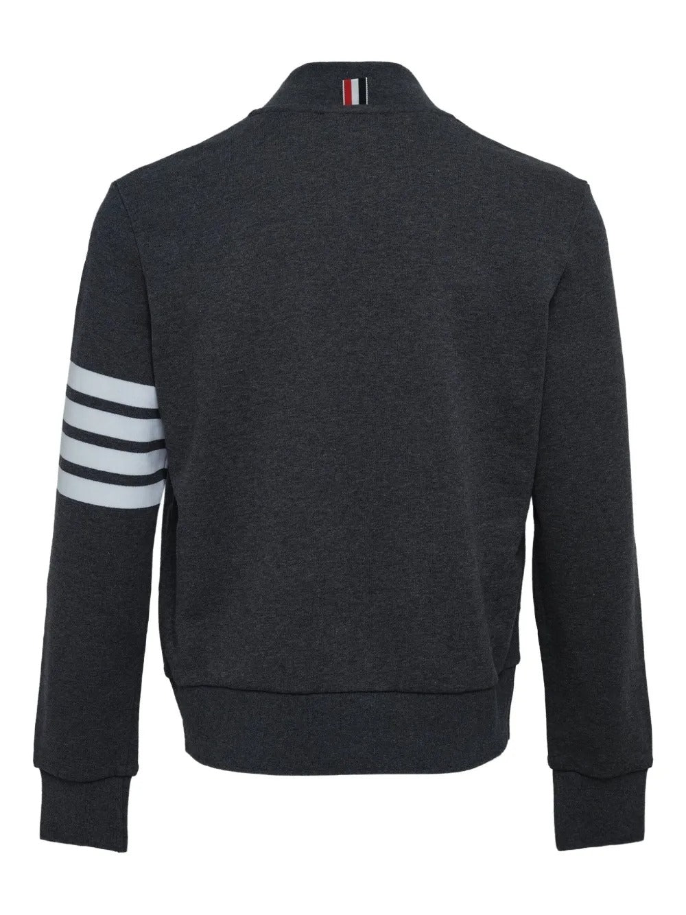 Grey knitwear, back view