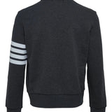 Grey knitwear, back view