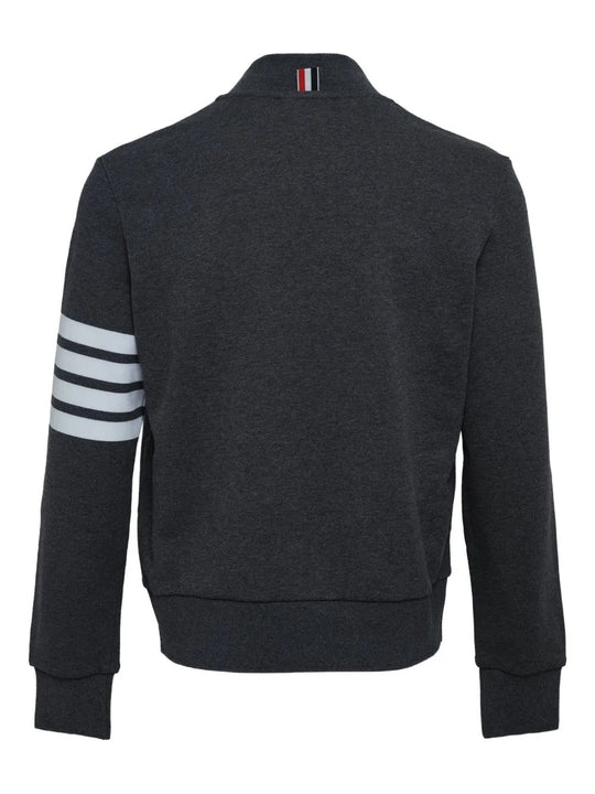 Grey knitwear, back view