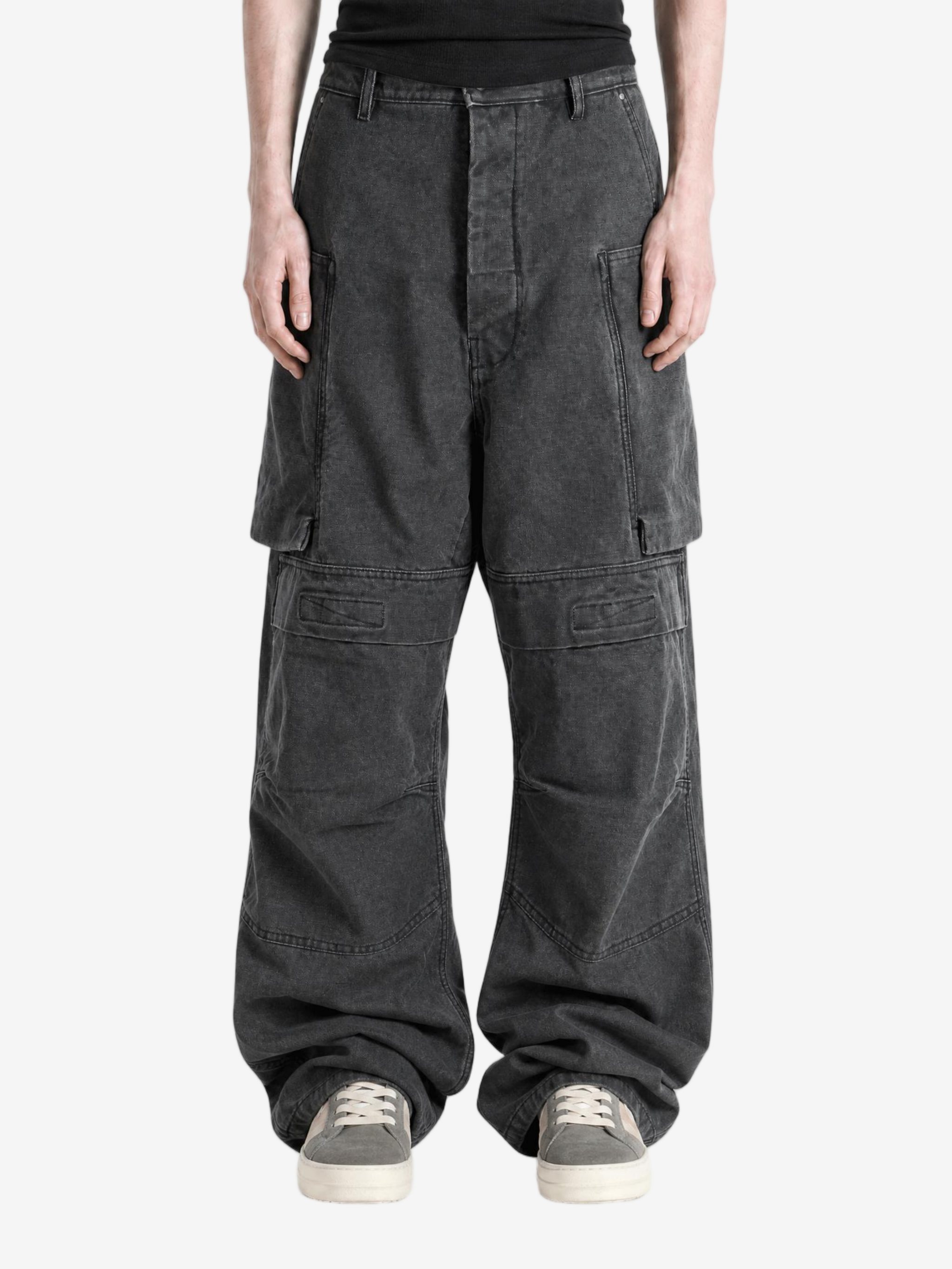 Black pants, full body view