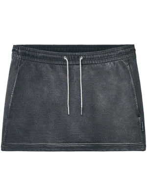 T BY ALEXANDER WANG - Women Terry Mini Skirt W/ Rhinestone Drawcord