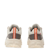 Tan sneakers, back view