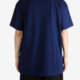 Navy t-shirt, full body view