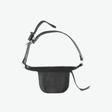 Black small accessories, back view