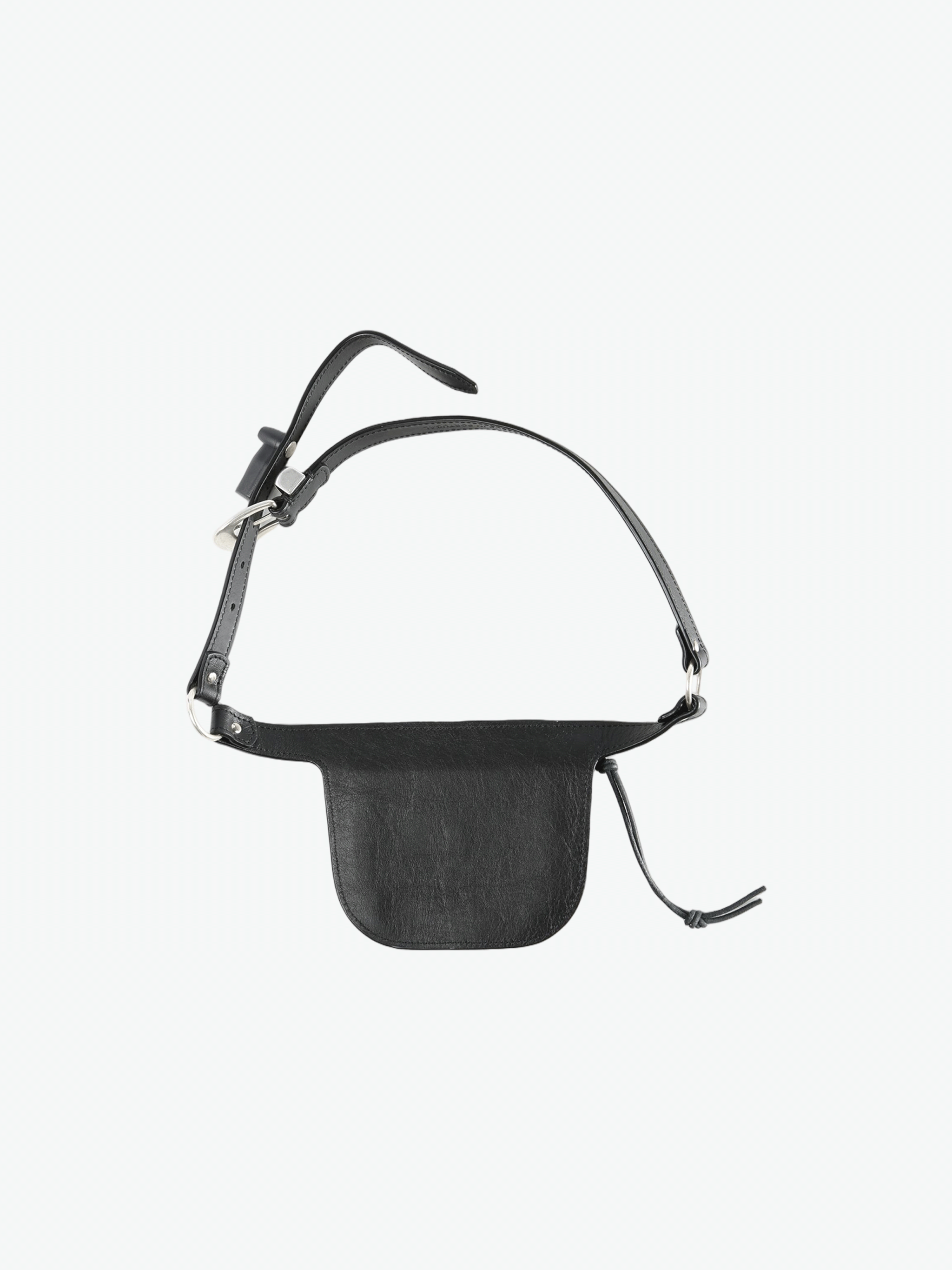 Black small accessories, back view