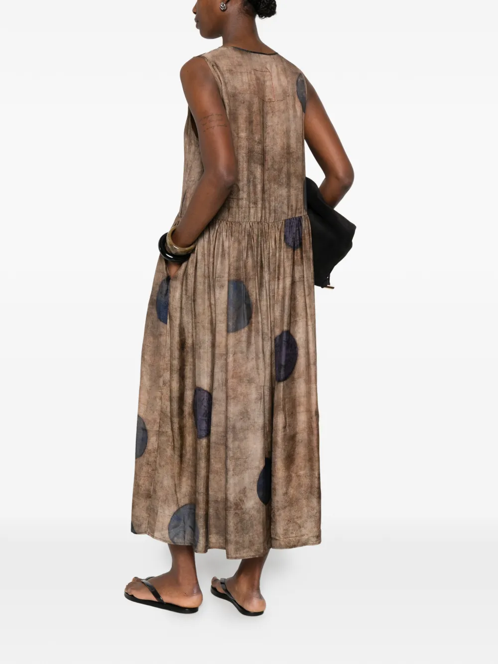 Brown dress, full body view