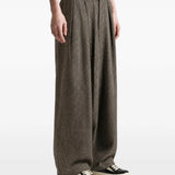 Grey pants, full body view