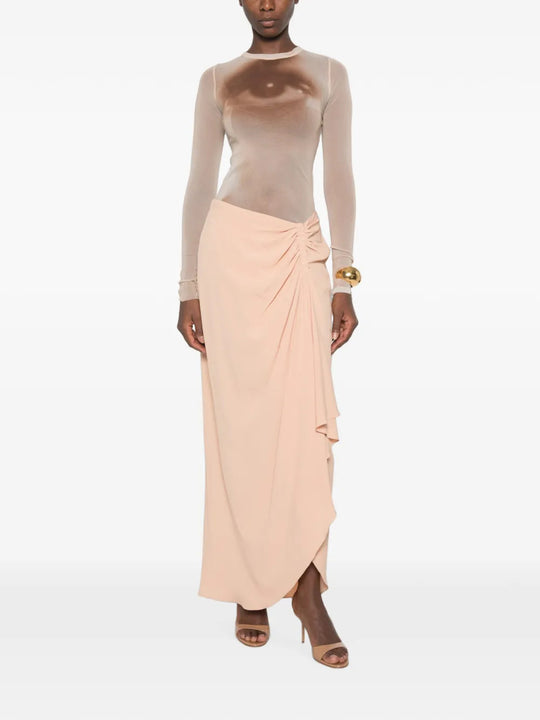 Tan top, full body view