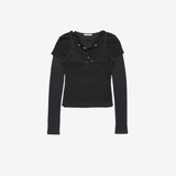Black t-shirt, front view