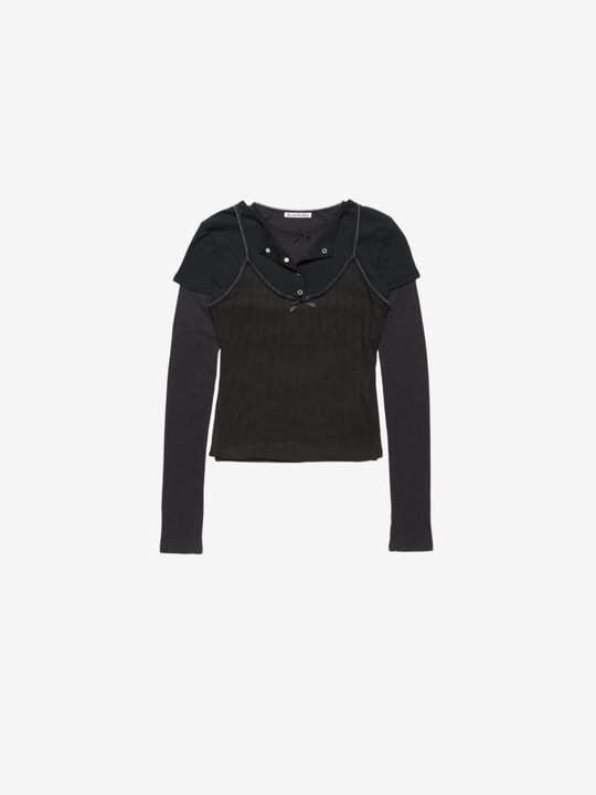 Black t-shirt, front view