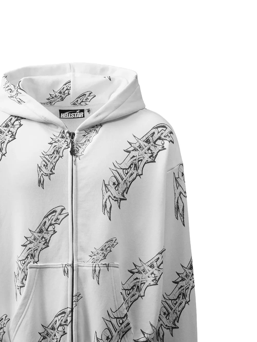 White hoodie, front view