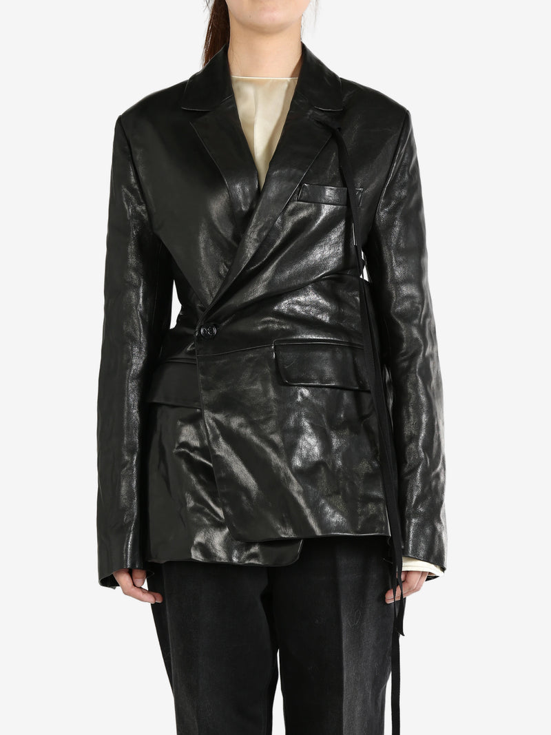 ANN DEMEULEMEESTER - Women Elin Asymmetric Clousure Tailored Jacket