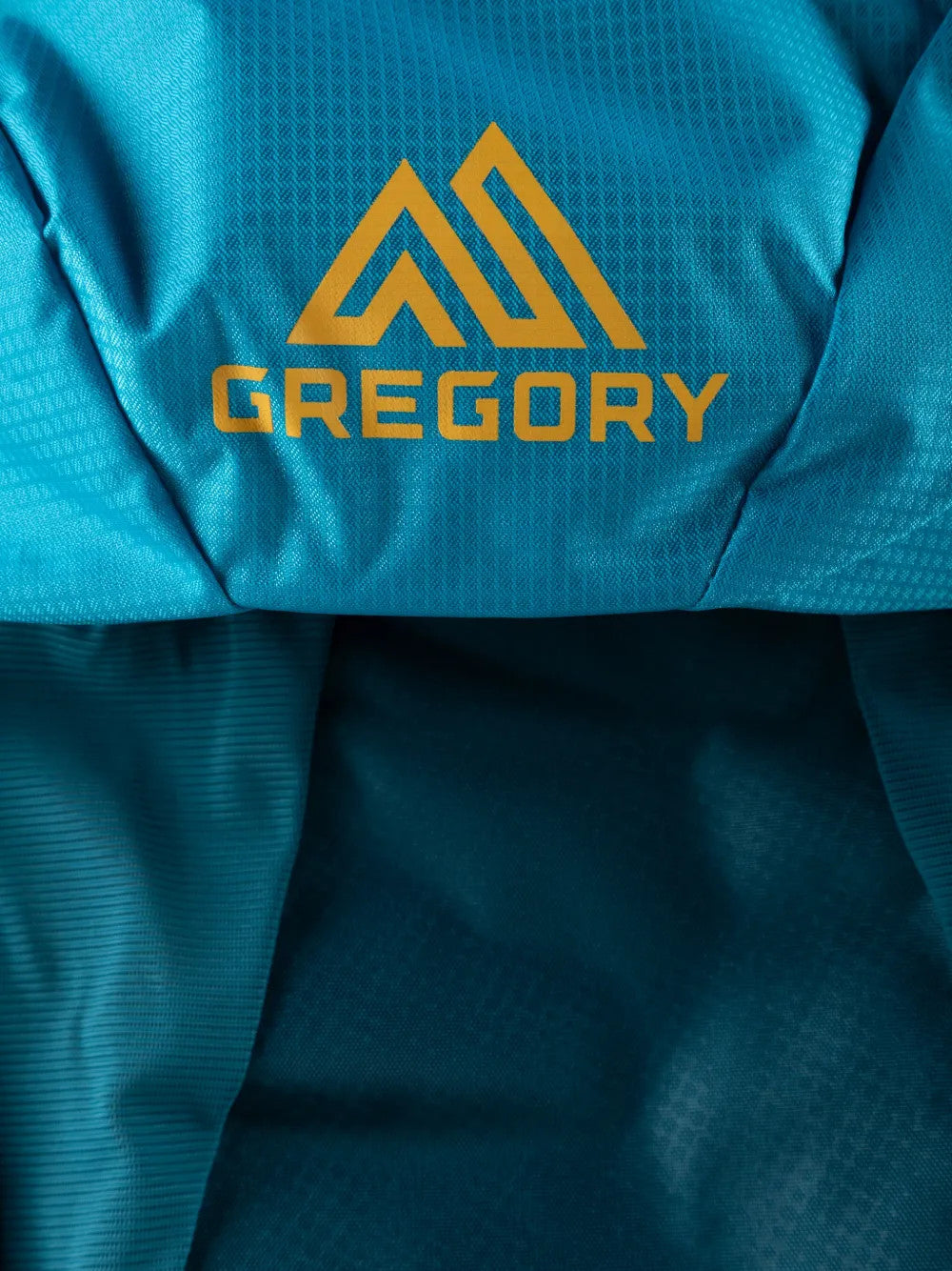 Close up of Blue bag, showing texture of the mesh fabric