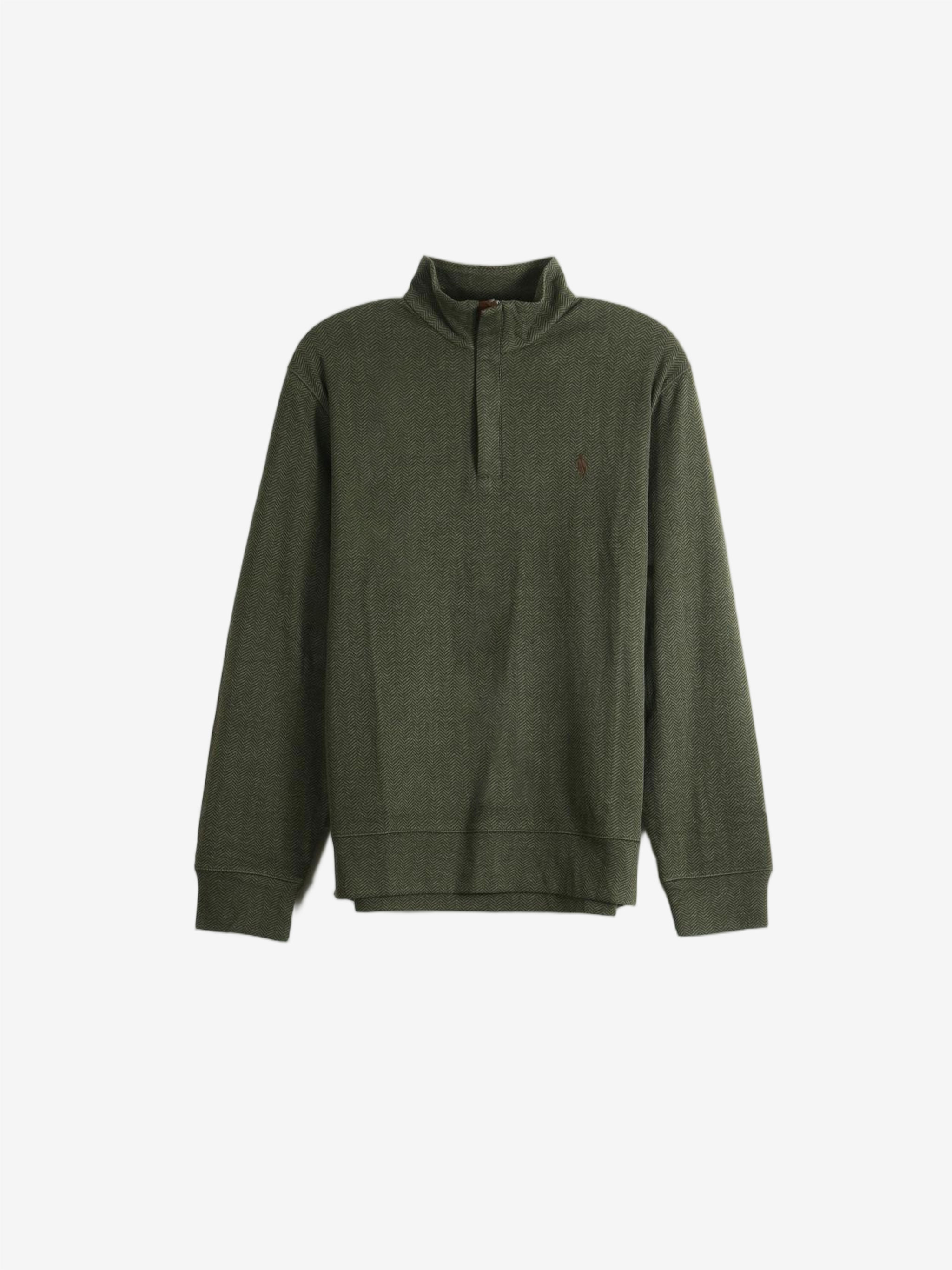 Green knitwear, front view