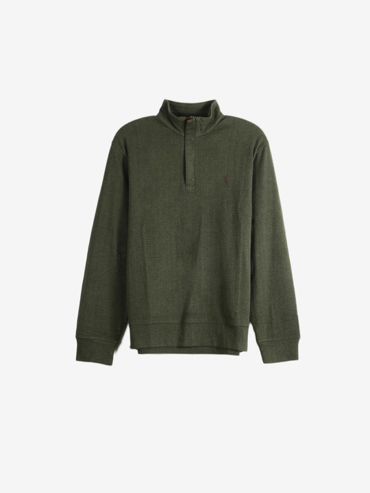 Green knitwear, front view
