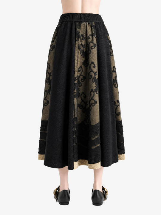Black skirt, front view