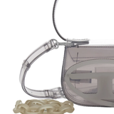 Close up of grey bag, showing texture of the TPU fabric