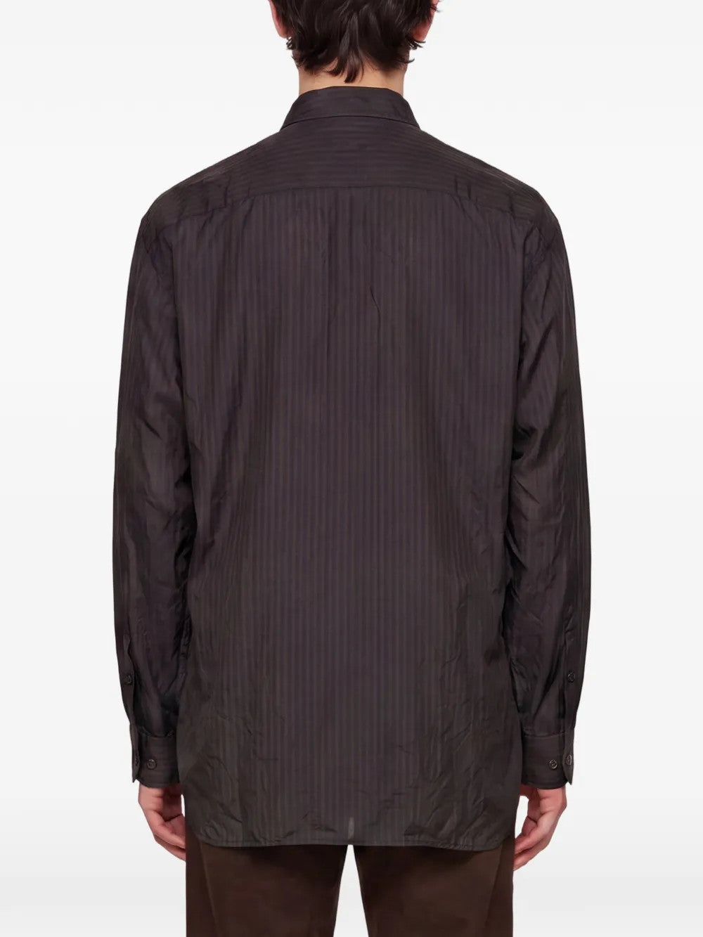 Brown shirt, full body view