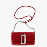 Red accessories, front view