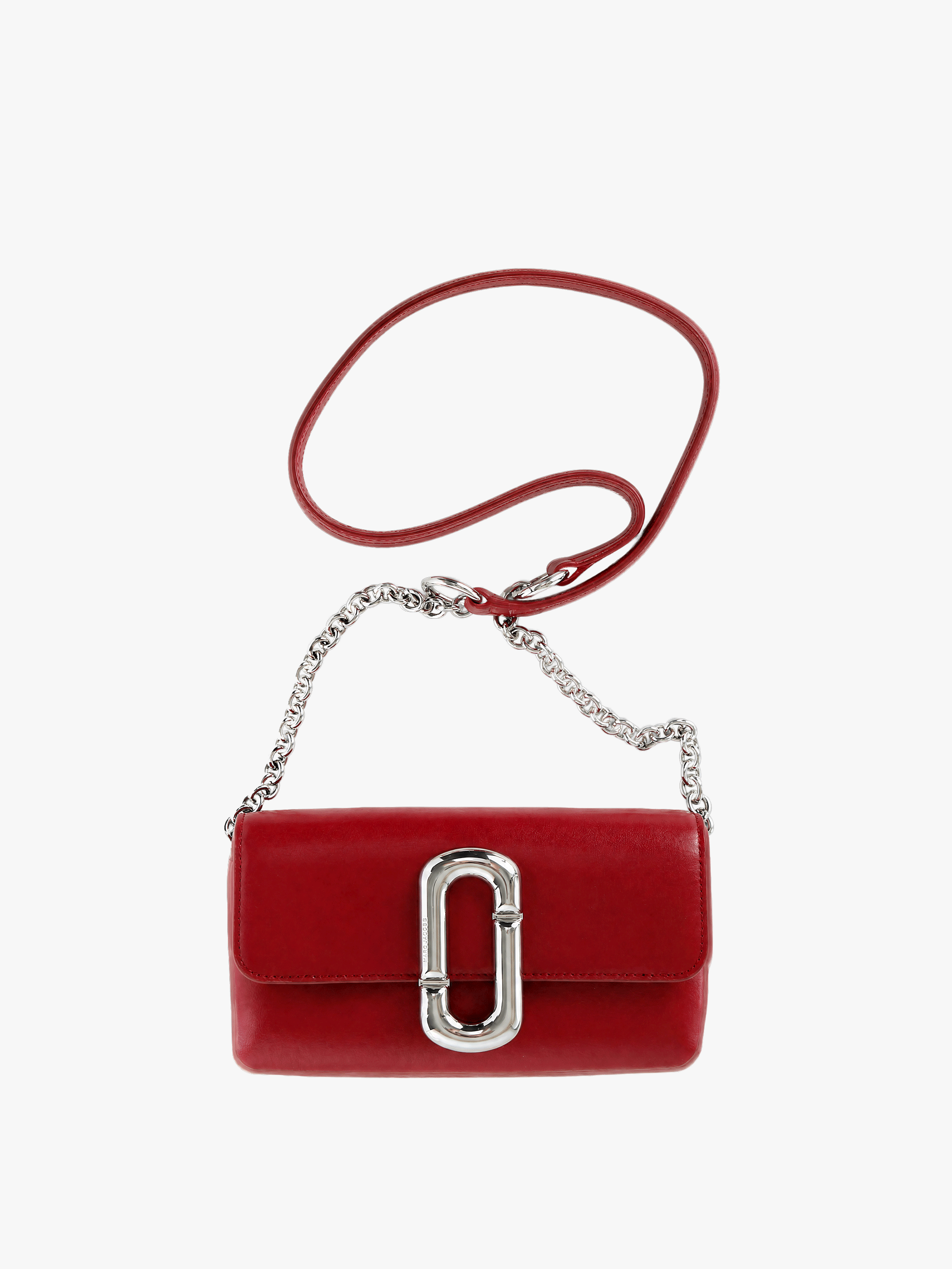 Red accessories, front view