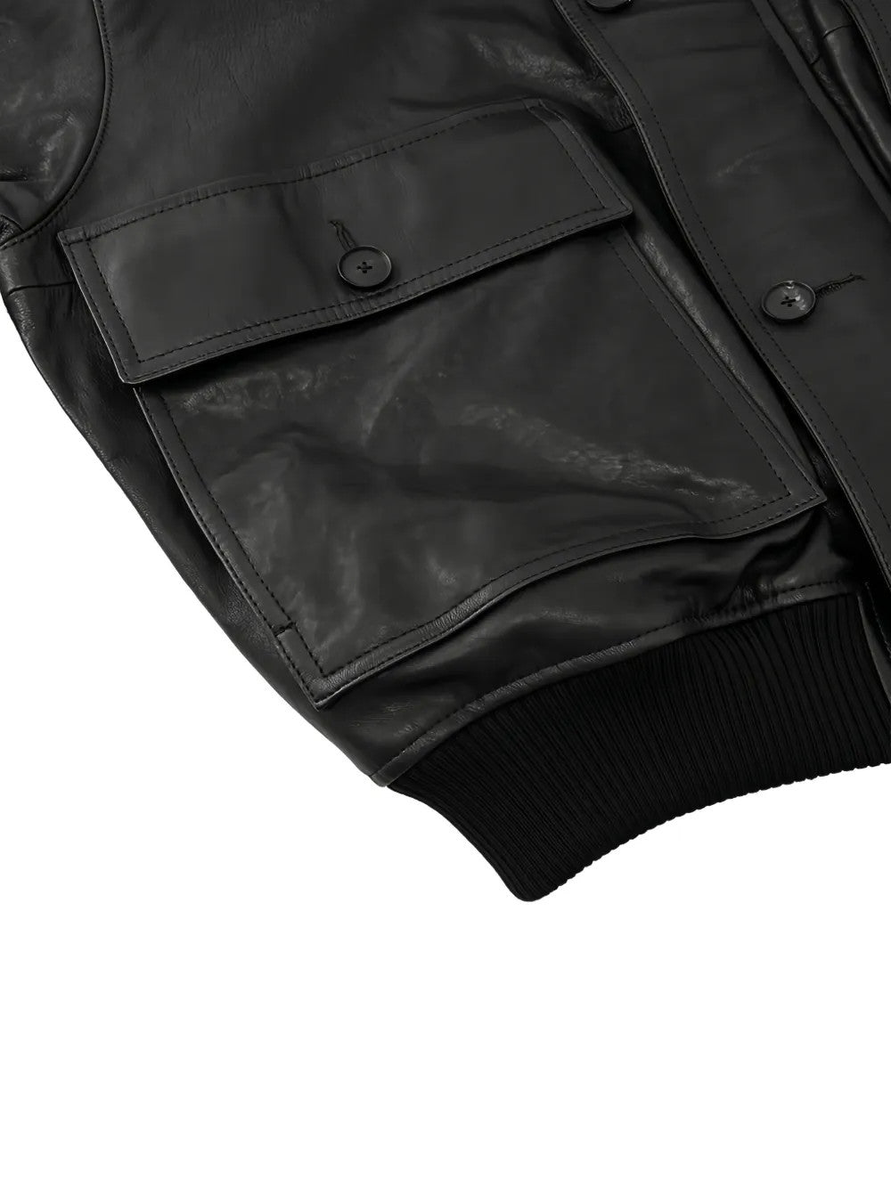 Close up of Black jacket, showing detail