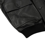 Close up of Black jacket, showing detail